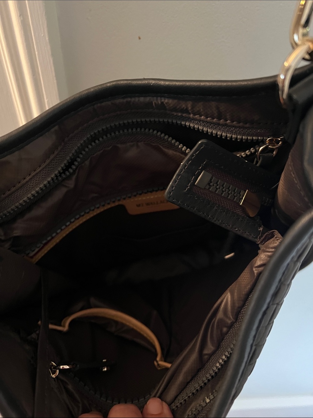 MZ Wallace Wallace Woven Nylon Crossbody Bag - dark gray - Picture 5 of 5
